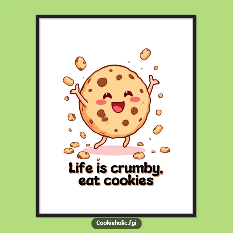 Funny Free Printable Wall Art: Dancing Cookie Art, Humorous Downloadable Decor!