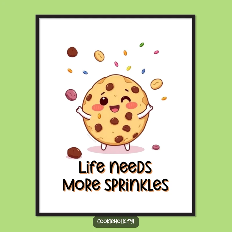 Free Printable Cookie Wall Art: Funny Juggling Humor Downloadable DIY Decor
