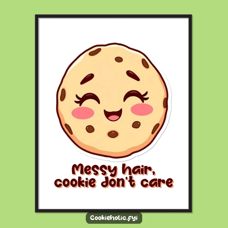 Funny Free Printable Wall Art: Giggling Messy Cookie Character's Charm