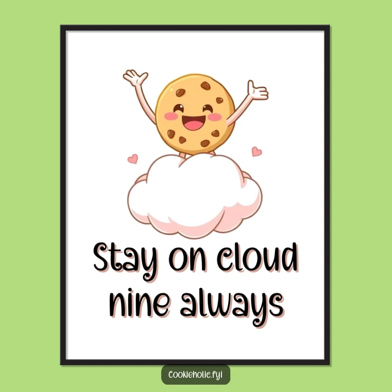 Free Printable Funny Cookie Wall Art: Bouncing Cloud Digital Download Decor