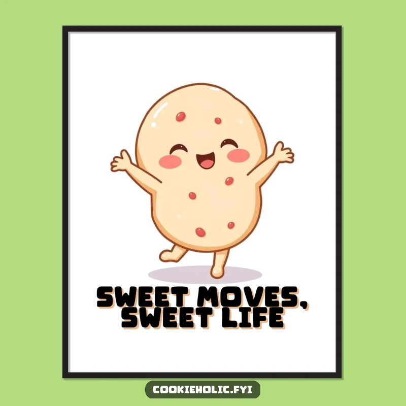 Free Printable Sugar Cookie Wall Art: Funny Dancing Humor Downloadable DIY Decor