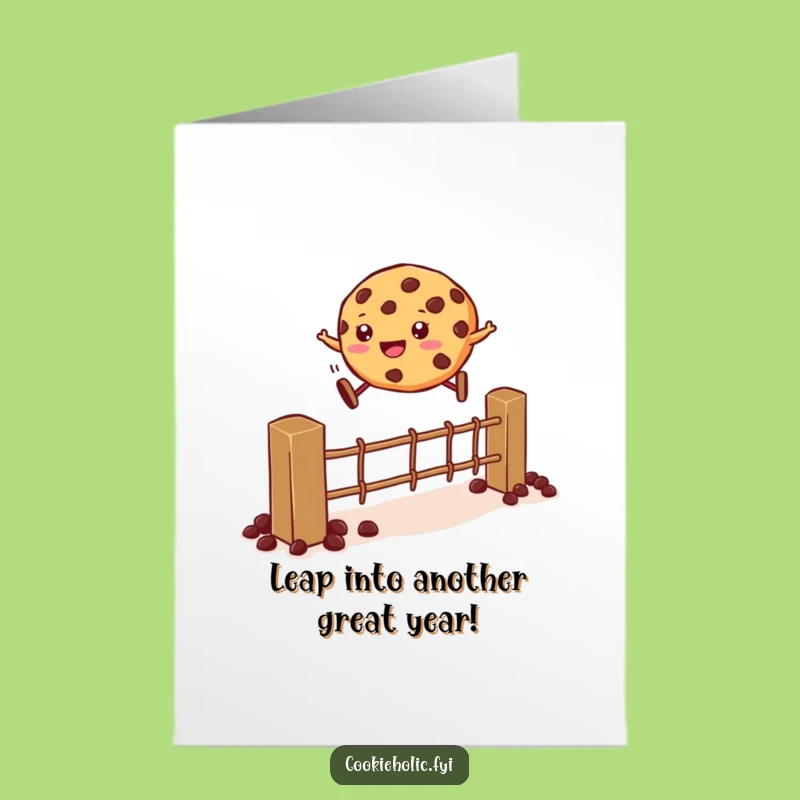Free Printable Birthday Card: Cookie Jump Humor for an Unforgettable Celebration