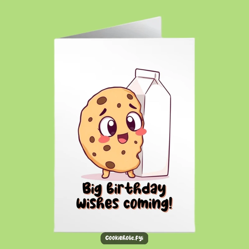 Free Printable Birthday Card: Cookie's Milk Dream Humor for a Sweet Celebration