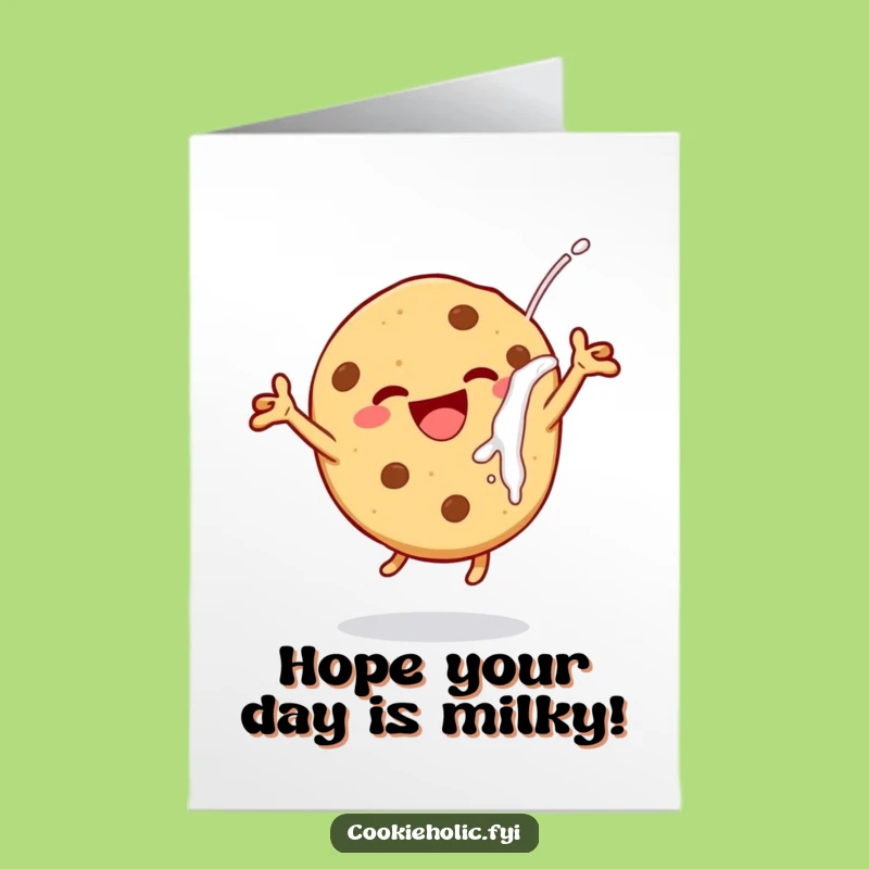 Free Printable Birthday Card: Happy Cookie Dunking, Fun Downloadable DIY Gift