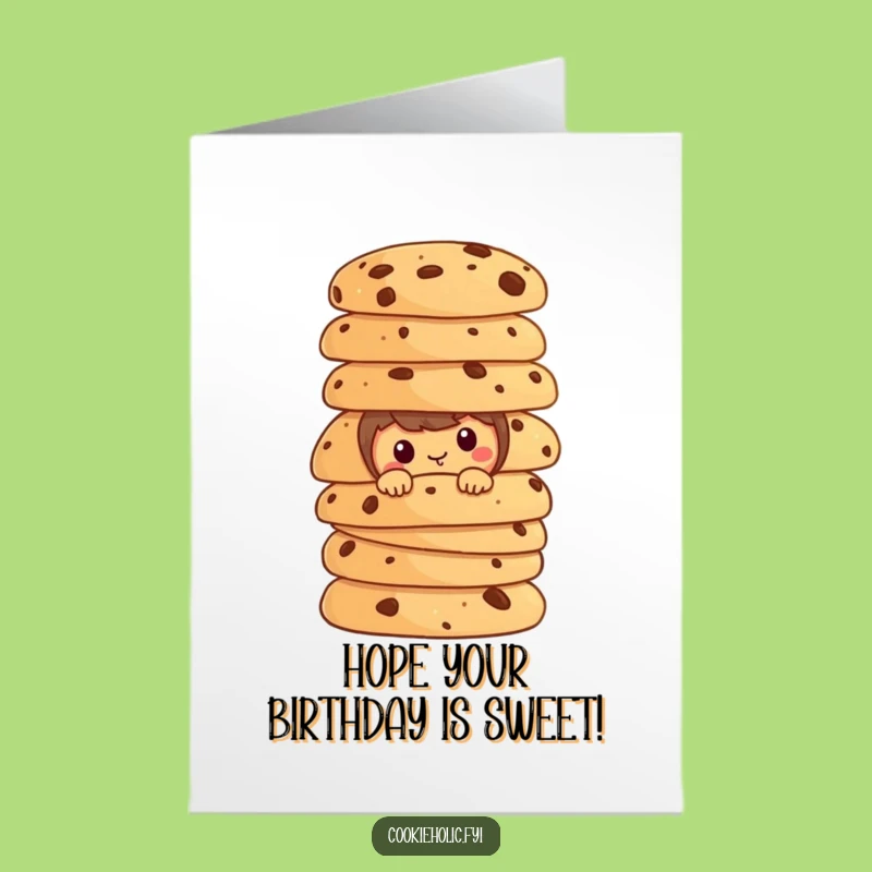 Free Printable Birthday Card: Hidden Cookie Peeks from Treats, Funny DIY Gift