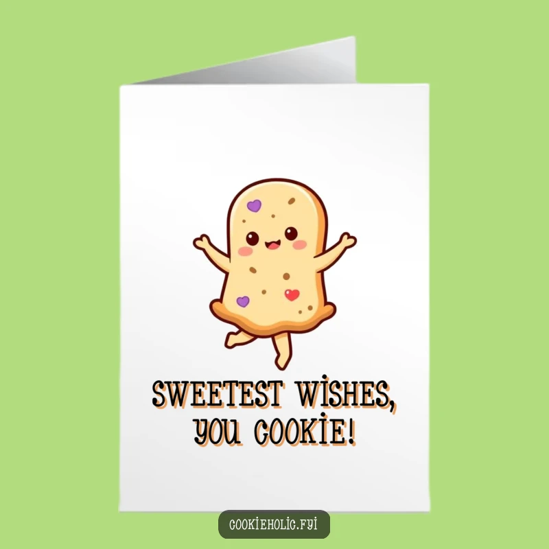 Free Printable Birthday Card: Kawaii Cookie Twirl Funny Downloadable Gift