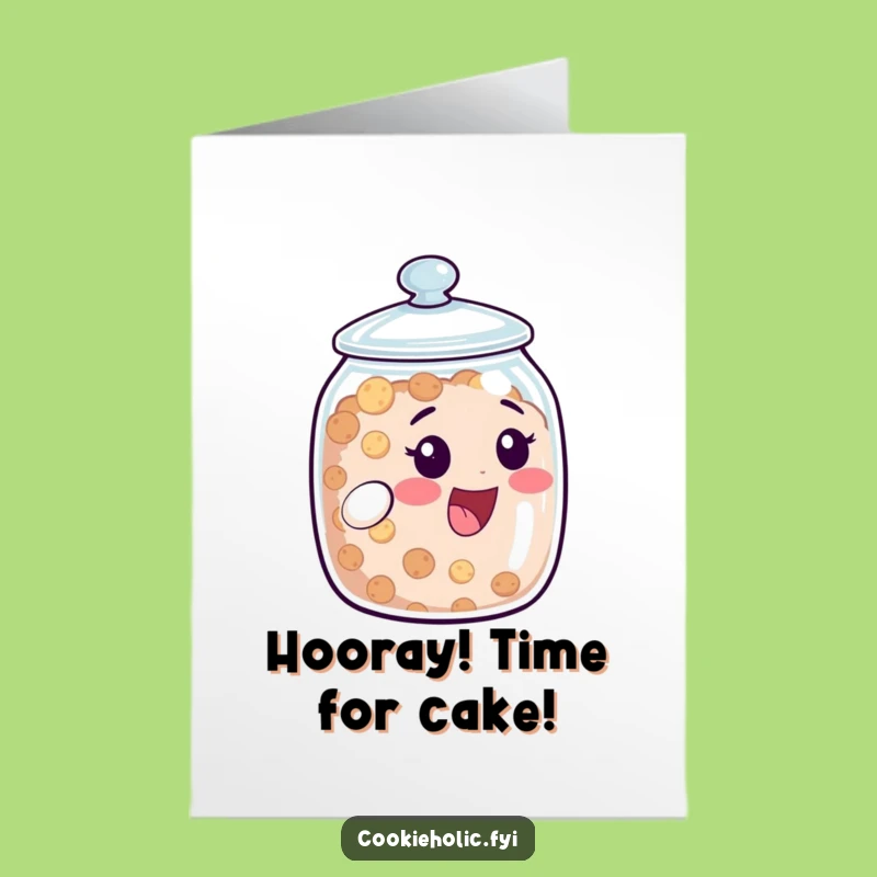 Free Printable Birthday Card: Peek-a-Boo Cookie Jar, Surprise Humor, Downloadable Greeting Fun