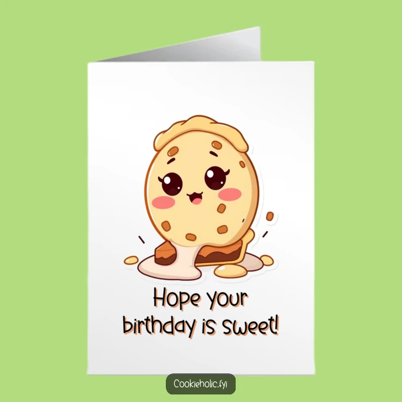 Free Printable Funny Cookie Birthday Card: Pie Fall Funny Gift