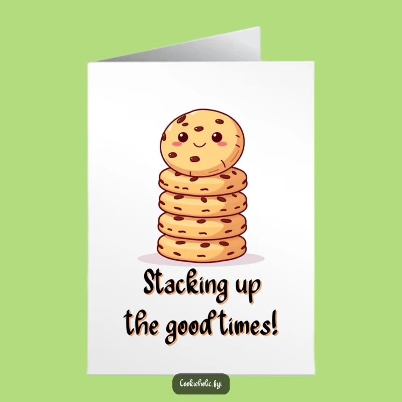 Free Printable Birthday Card: Funny Cookie Stack Humor for a Sweet Celebration