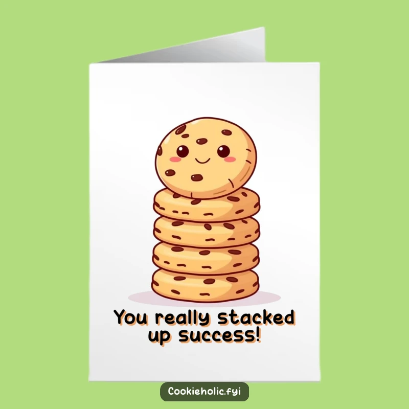 Free Printable Congrats Card: Hilarious Cookie Stack Achievement for Any Occasion
