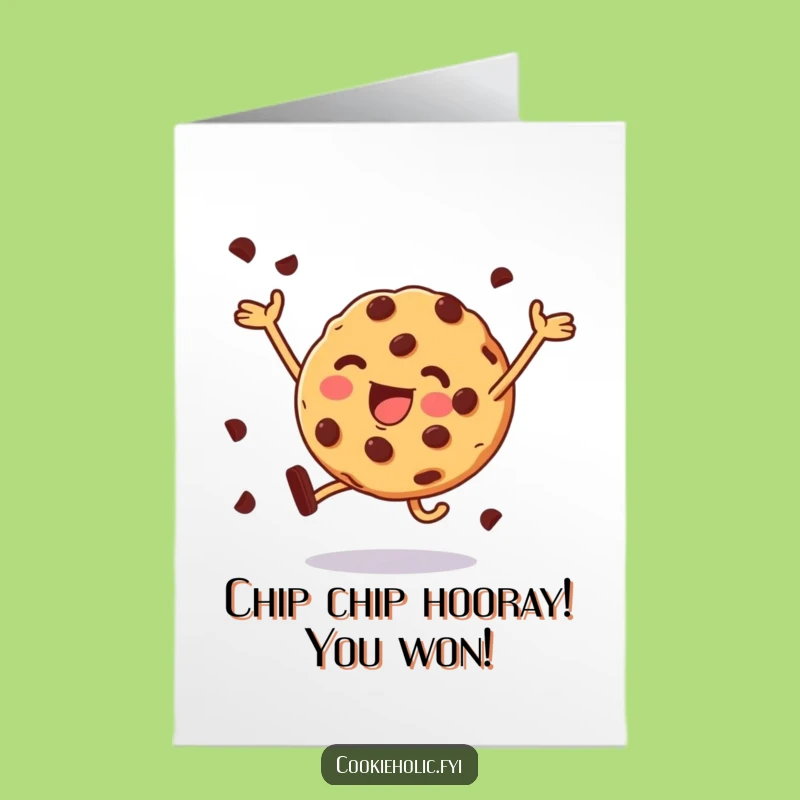 Free Printable Congrats Card: Jumping Cookie - Hilarious Downloadable Gift