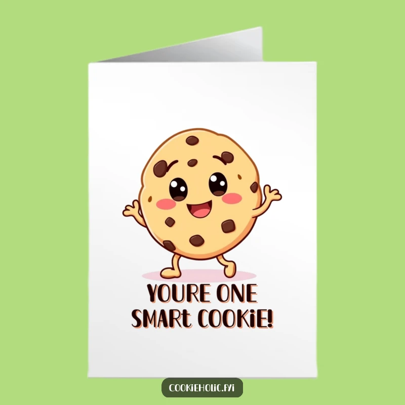 Free Printable Cookie Congratulations Card: Dancing Dessert Downloadable Gift for Him