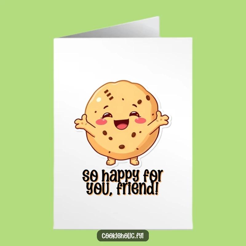 Joyful Congrats Card: Free Printable Hugging Cookie - Sweet Downloadable Gift!