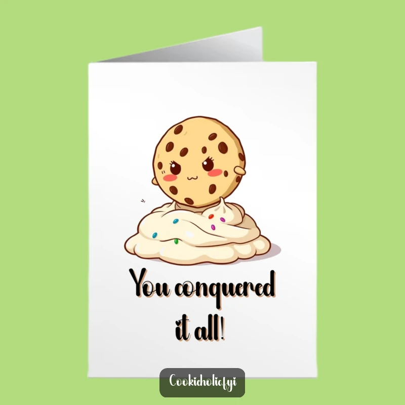 Triumph Congrats Card: Free Printable Cookie Jump - Funny Downloadable Gift!