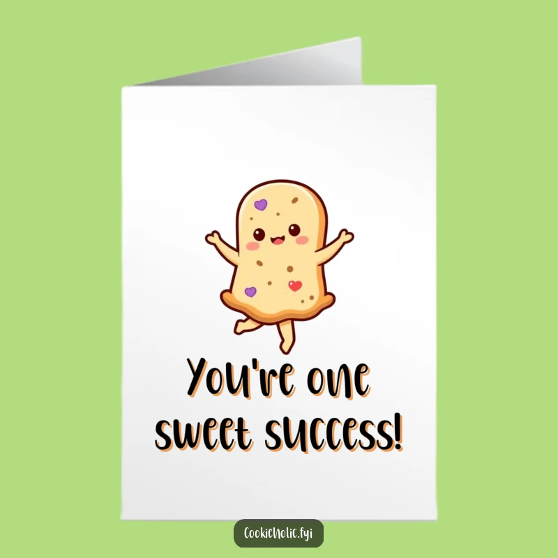 Free Printable Congrats Card: Kawaii Cookie Twirl Funny Downloadable Gift