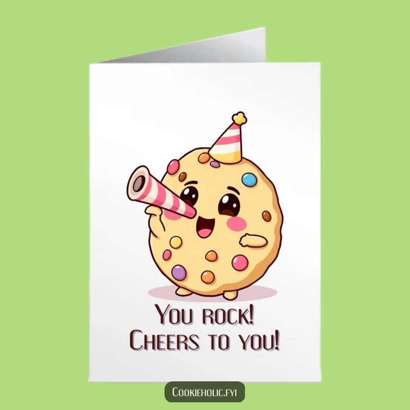 Free Printable Congratulations Card: Joyful Cookie Horn Blower, Fun Downloadable Gift
