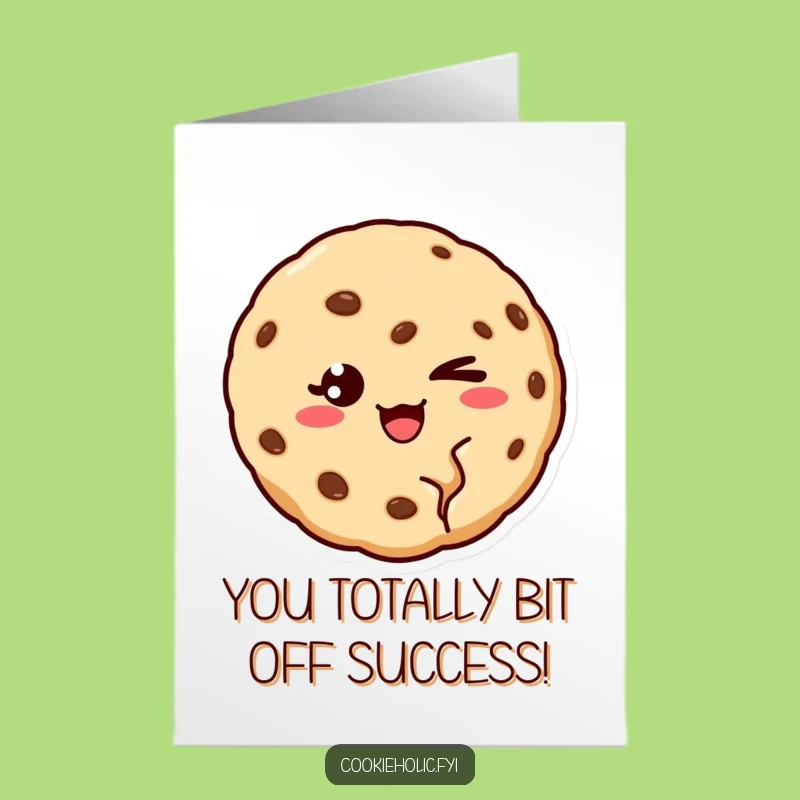 Free Printable Congrats Card: Winking Cookie - Hilarious Downloadable Gift