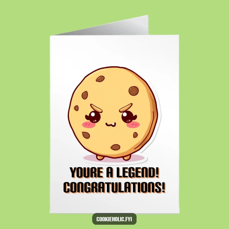 Free Printable Congrats Card: Cheeky Cookie Bite, Funny Downloadable Gift