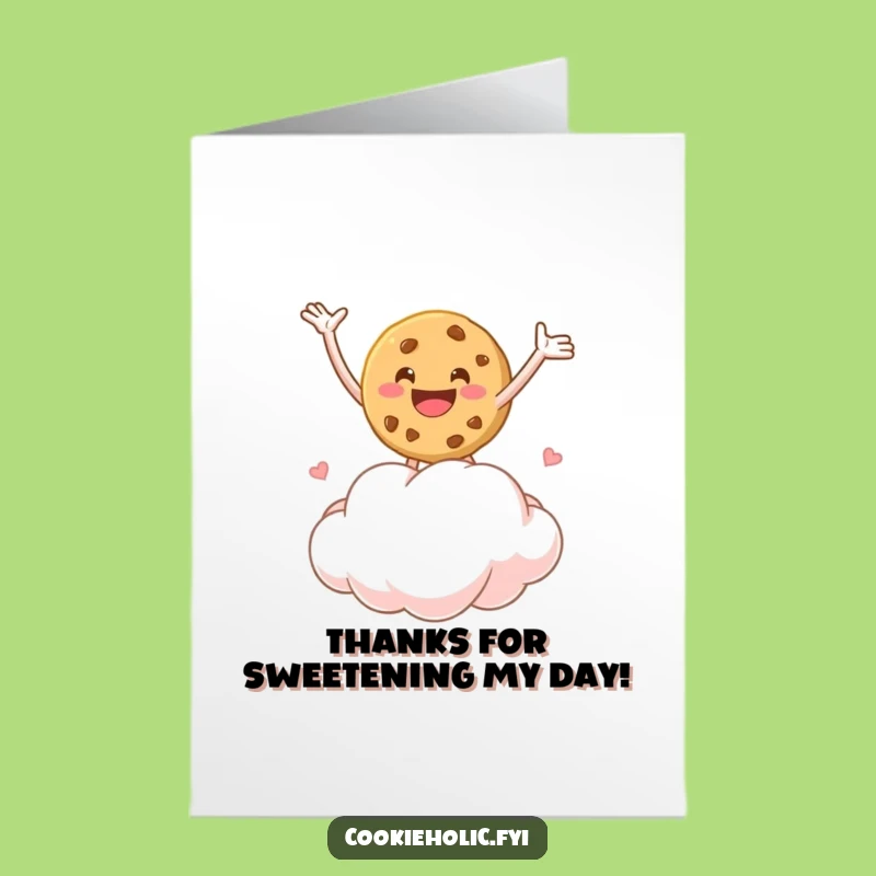 Free Printable Cookie Cloud Thank You Card: Bouncing Thanks Digital Download