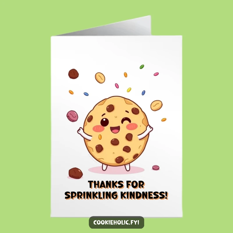 Free Printable Cookie Thank You Card: Funny Juggling Thanks Downloadable Gift