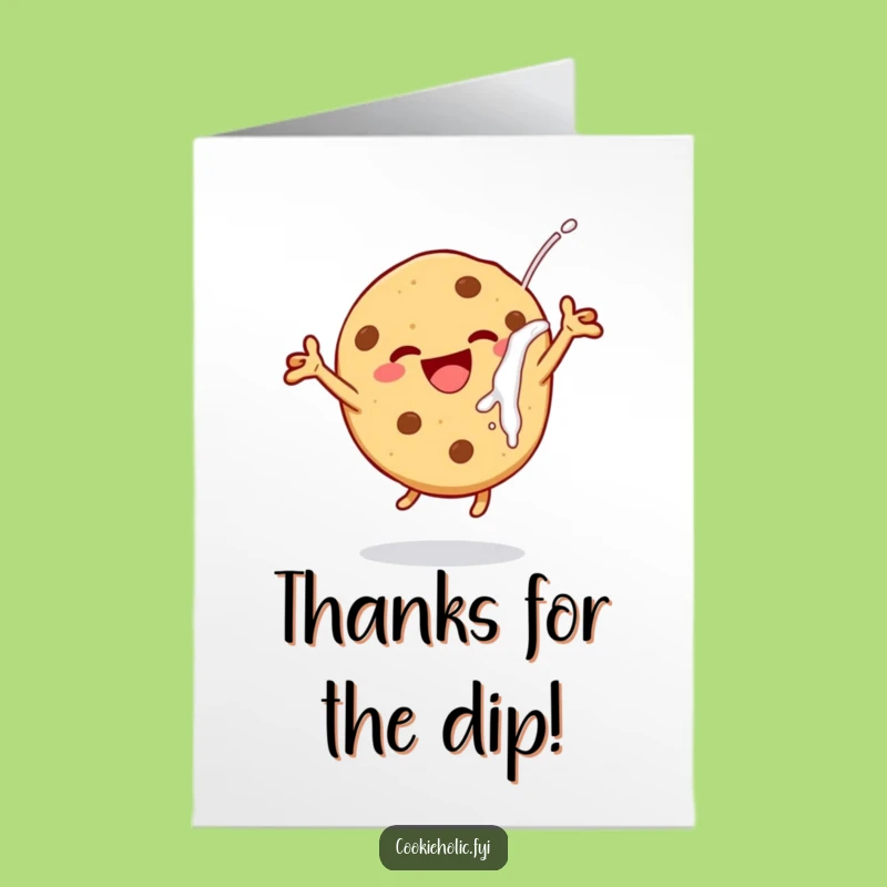 Free Printable Thank You Card: Cookie Dunking Thanks, Sweet Downloadable DIY Gift
