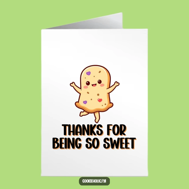 Free Printable Thank You Card: Kawaii Cookie Twirl Funny Downloadable Gift
