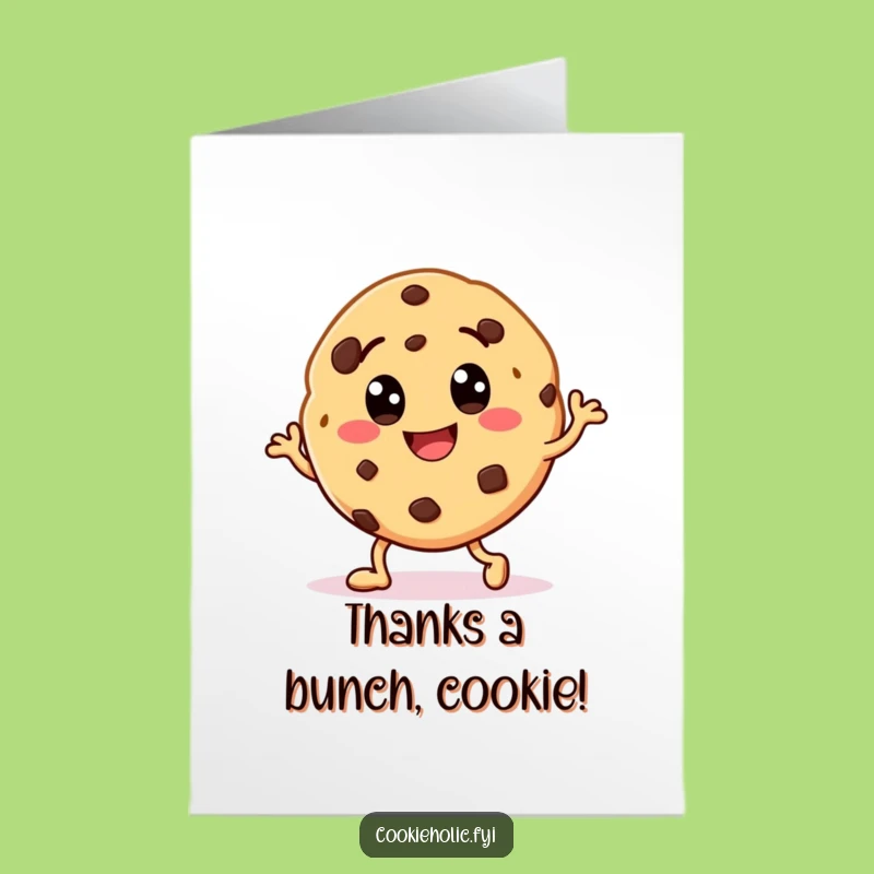 Free Printable Funny Cookie Thank You Card: Dance of Gratitude Downloadable Gift