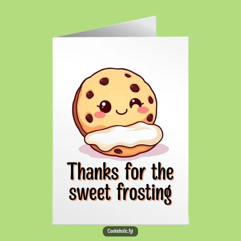 Free Printable Thank You Card: Frosting Dip Cookie, Funny Downloadable!