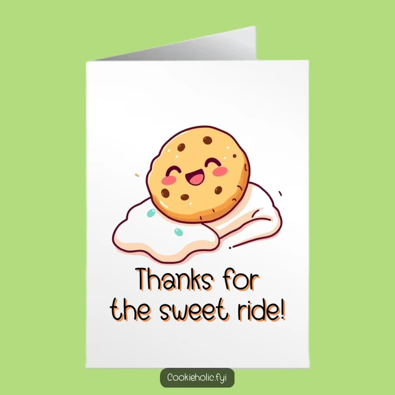 Free Printable Thank You Card: Cookie Slide, Fun Downloadable Gift!