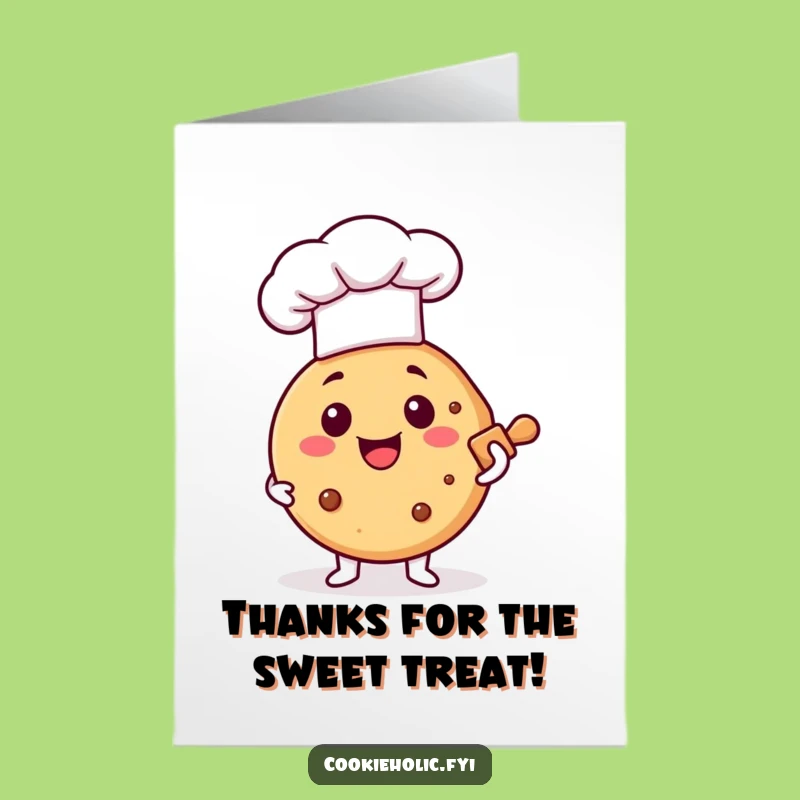 Free Printable Thank You Card: Baking Cookie Humorous DIY Downloadable Gift