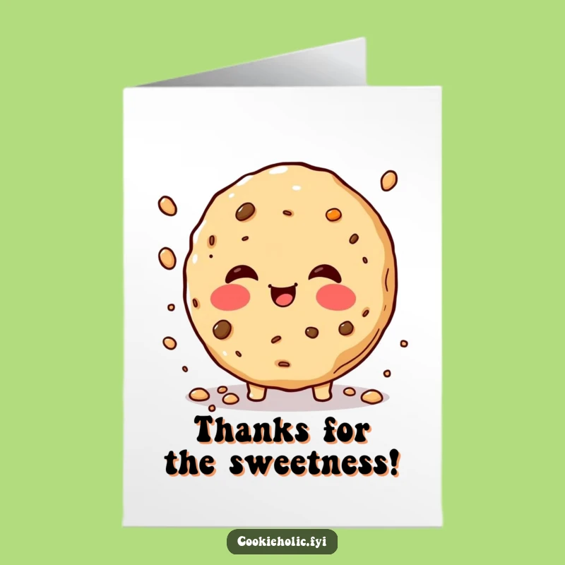 Free Printable Thank You Card: Cookie Sprinkling Thanks, Sweet Downloadable DIY Gift