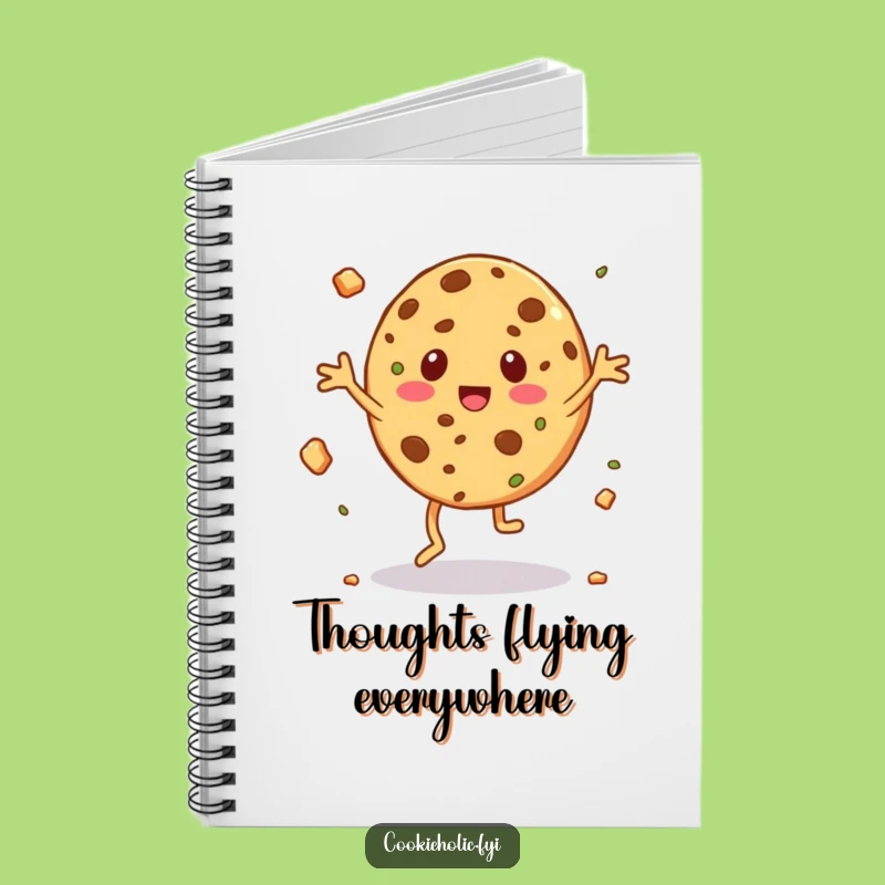 Funny Jigging Cookie Notebook - Crumb Flying Dancer Journal, Humorous Gift