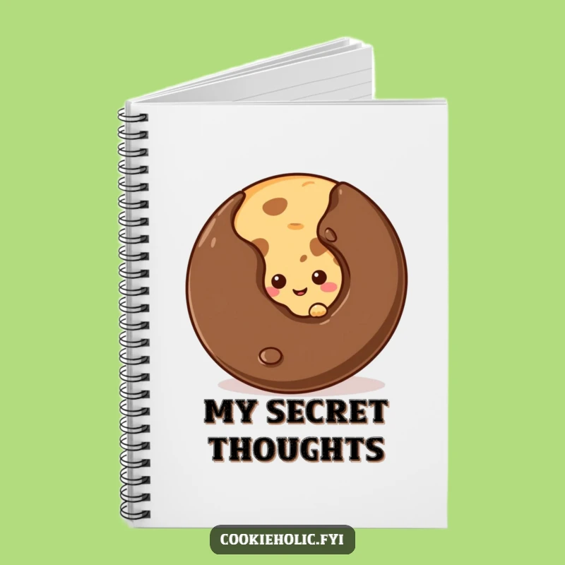 Funny Shy Cookie Chip Notebook - Journal Gift for Sweet Thoughts