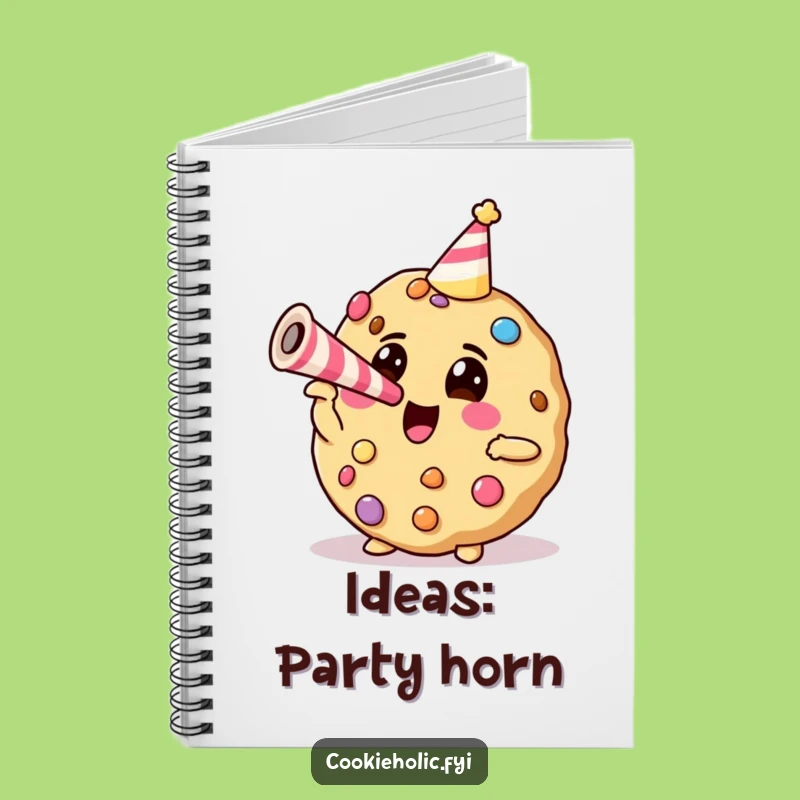 Funny Party Cookie Notebook: Journal Cookie Blowing Horn, Hilarious Gift for Notes