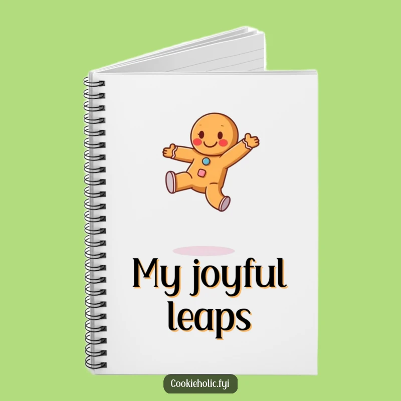 Funny Gingerbread Cartwheel Notebook - Jot Down Joyful Ideas, Great Gift