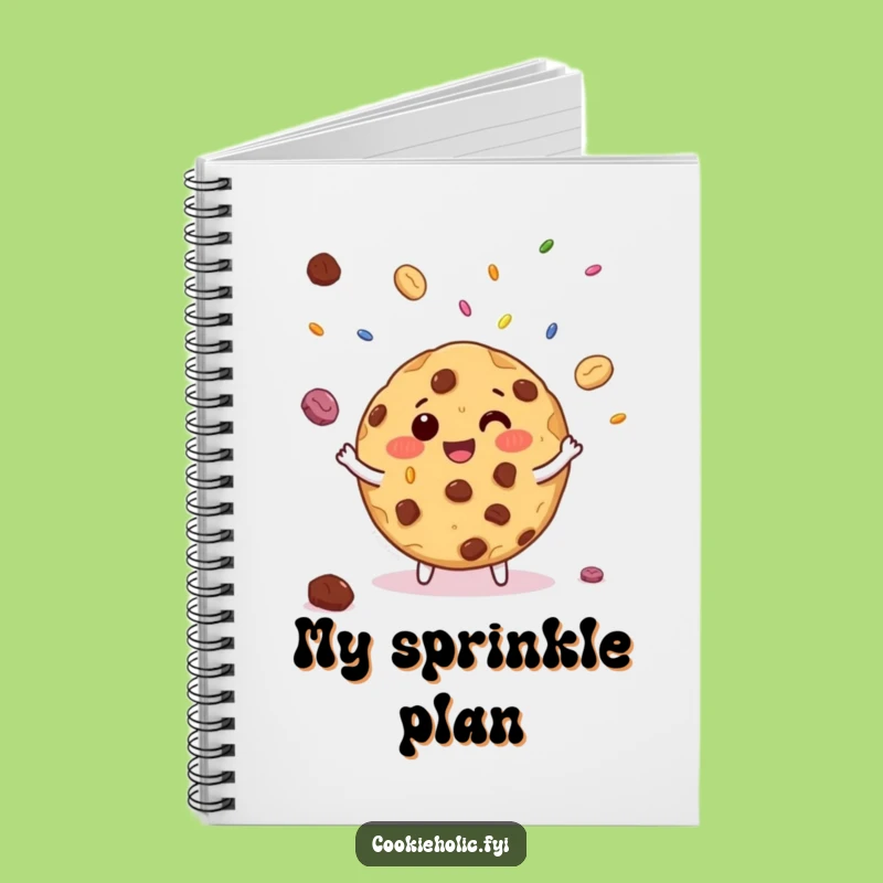 Funny Cookie Sprinkle Notebook - Jot Down Sweet Ideas, Great Gift