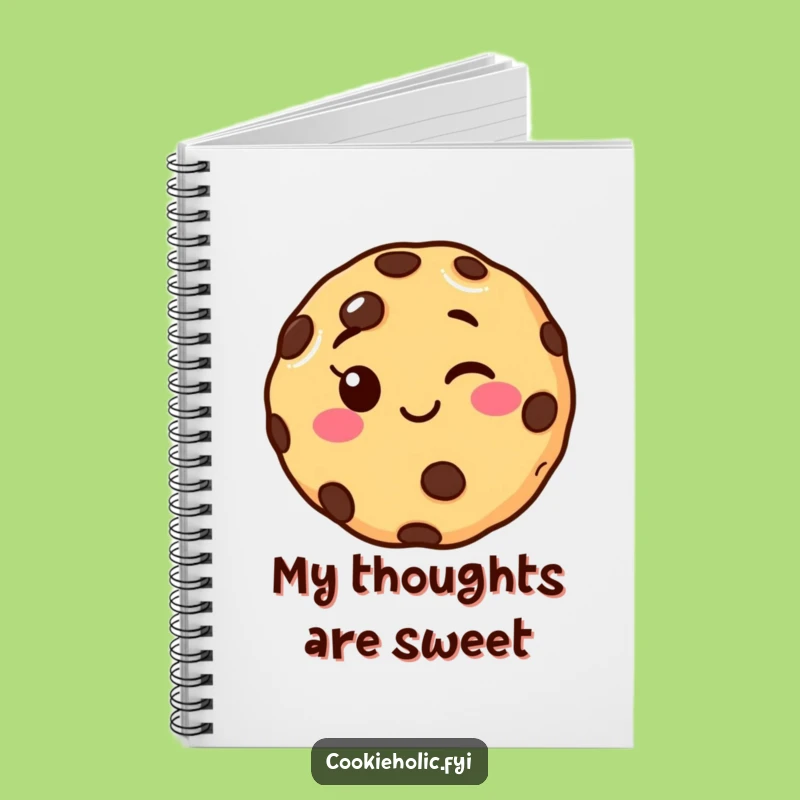 Funny Winking Cookie Notebook - Jot Down Ideas with Humorous Flair