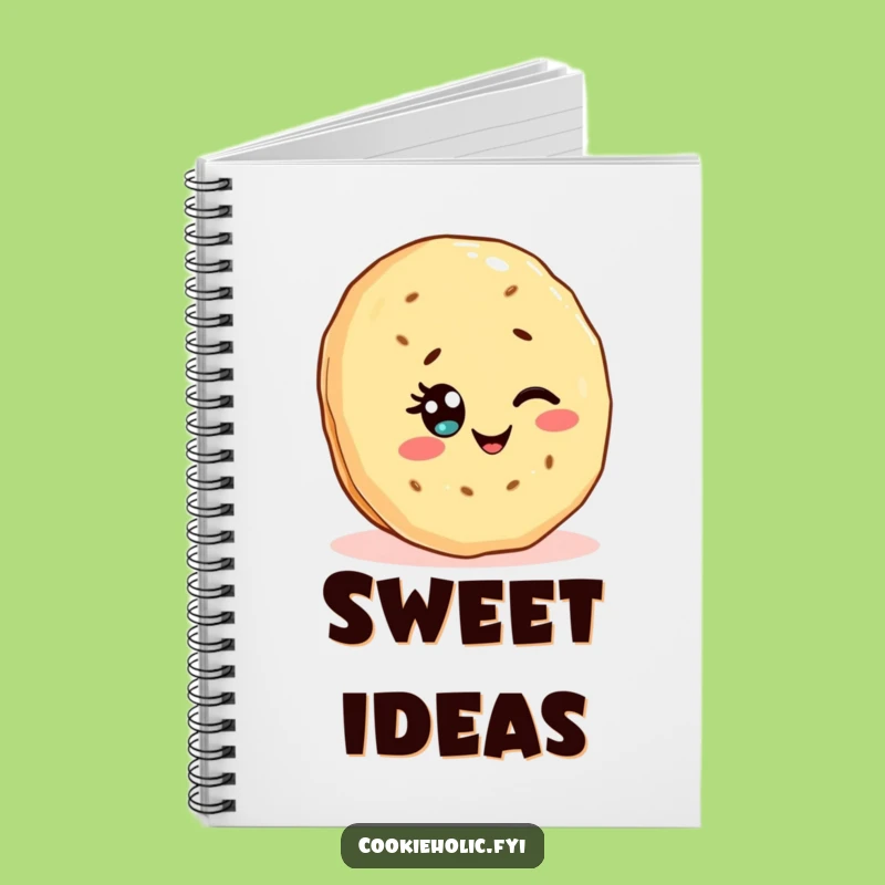 Funny Kawaii Cookie Notebook: Journal Winking Shortbread, Perfect Gift for Sweet Notes!