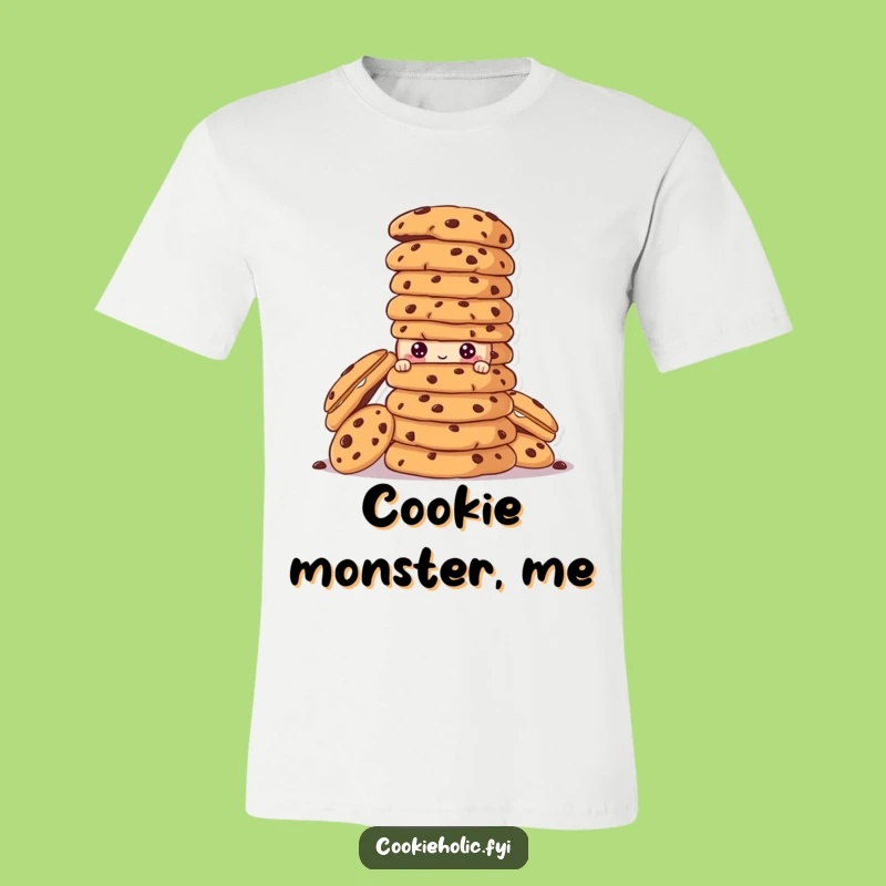 Funny Peek-a-Boo Cookie T-Shirt, Tower of Cookies Tee, Hilarious Baking Shirt