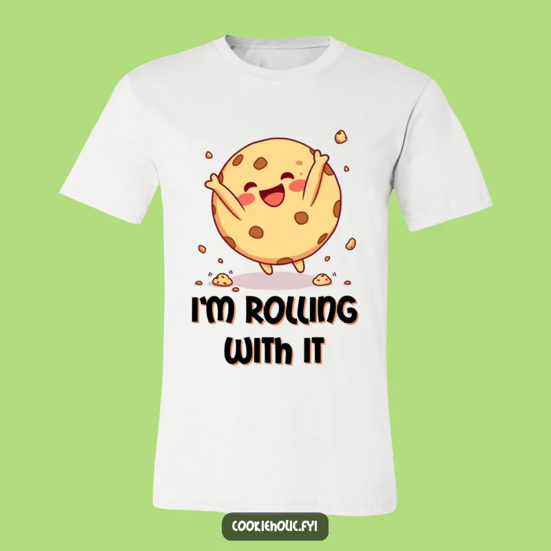 Funny Cookie Acrobat T-Shirt: Joyful Cookie Somersault, Hilarious Tee for Sweet Fun Lovers