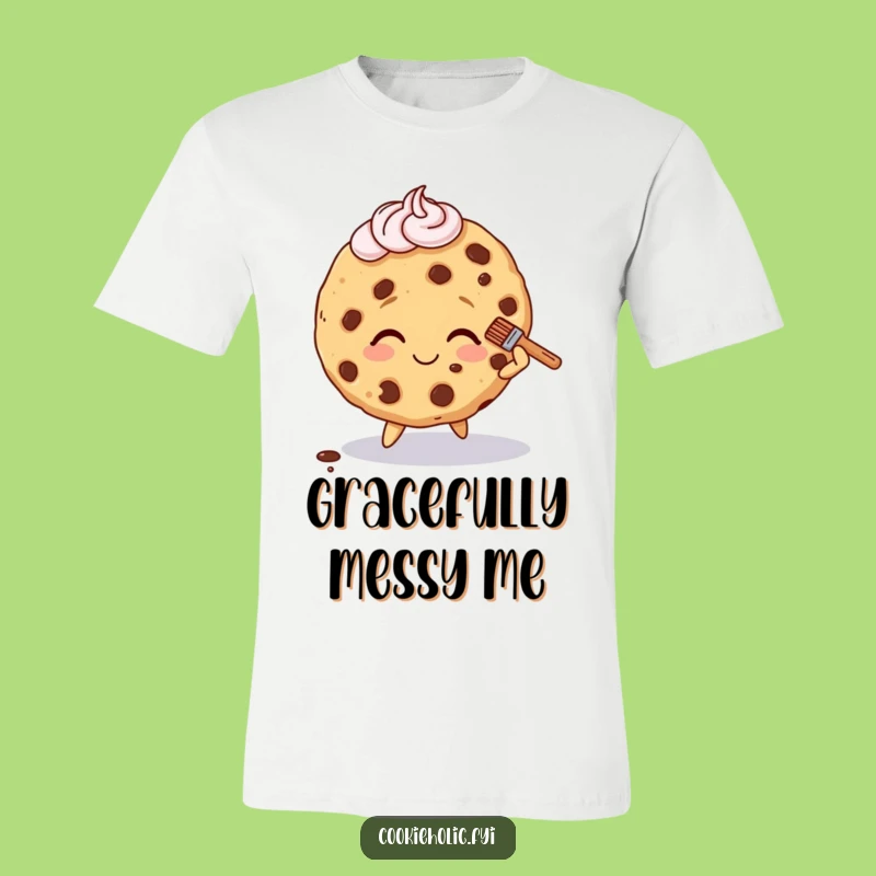 Funny Cookie Character T-Shirt - Own Your Stumbles with a Smile