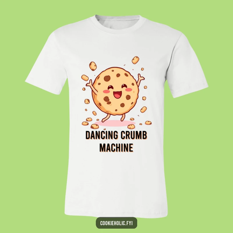 Funny Cookie Dance T-Shirt: Joyful Crumbs Scatter Graphic Tee, Great Gift
