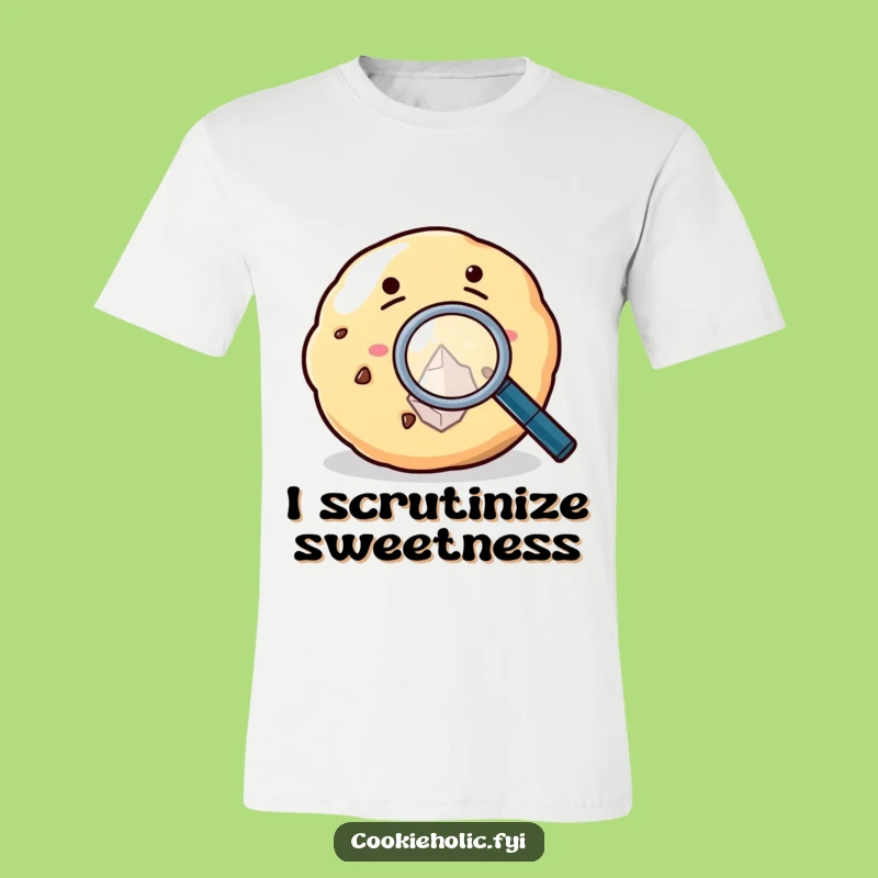 Funny Cookie Magnifying Glass T-Shirt: Wear Your Sweet Obsession