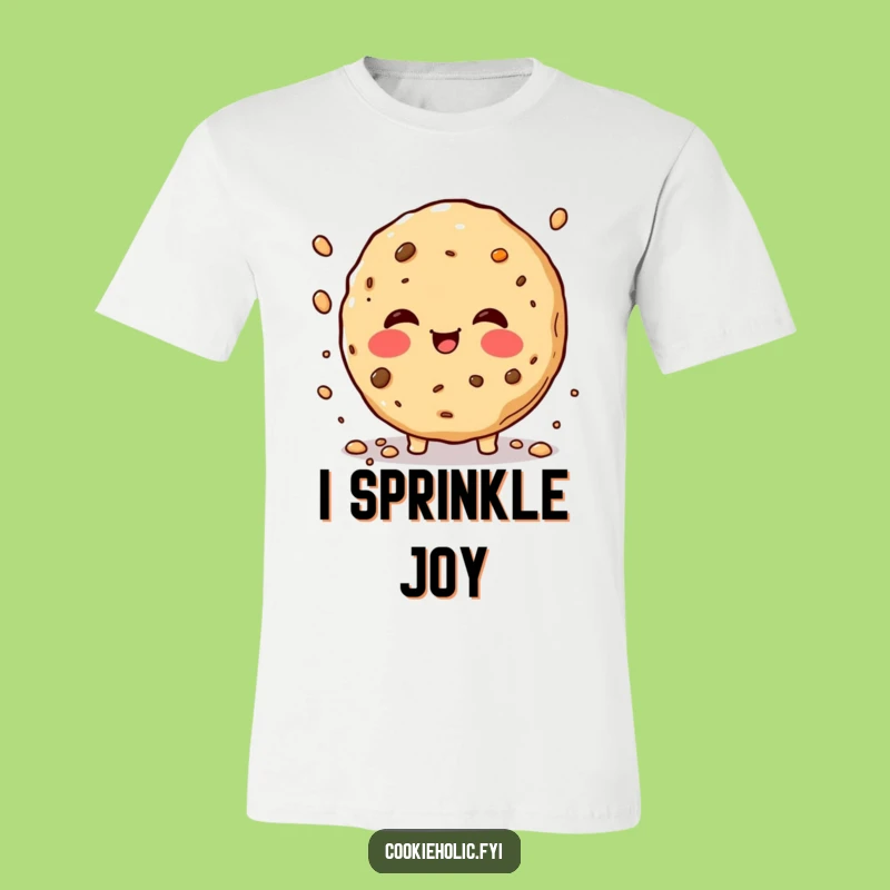 Funny Rosy Cheeks Cookie T-Shirt - Joyful Crumb Sprinkling Apparel for Fun People