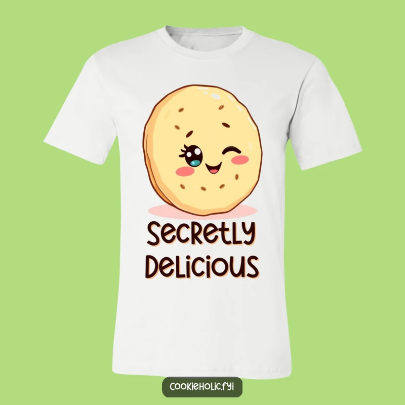Funny Kawaii Cookie T-Shirt: Adorable Winking Shortbread, Awesome Gift for Sweet Humor Lovers!