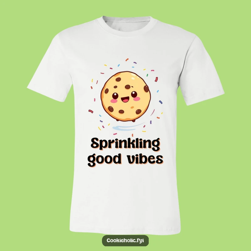 Funny Cookie T-Shirt: Sprinkly Spin, Dessert Delight Humor Apparel
