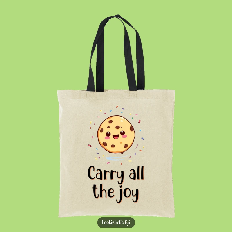 Funny Cookie Tote Bag: Sprinkly Spin, Sweet Carry-All Gift