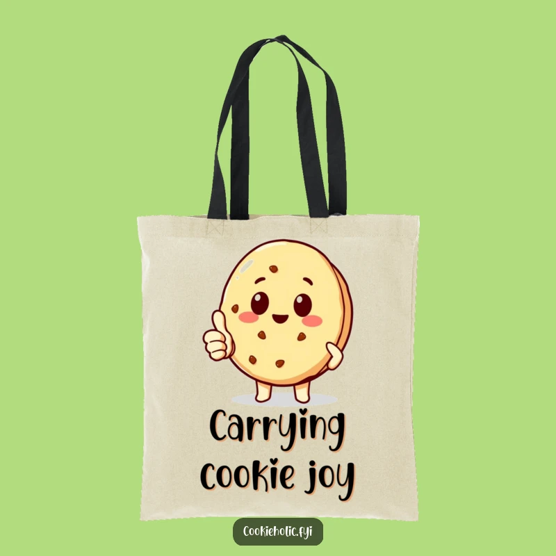 Funny Kawaii Cookie Thumbs-Up Tote Bag: Happy Essential Gift