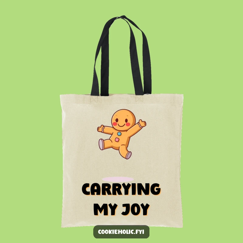 Funny Gingerbread Cartwheel Tote Bag - Carry Your Glee, Great Gift