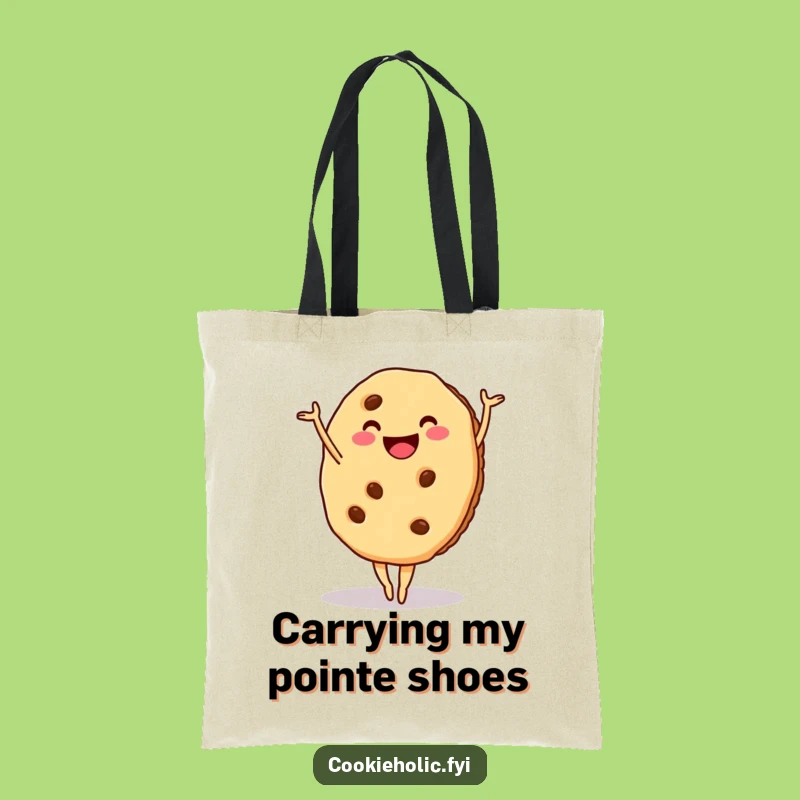 Funny Cookie Ballet Tote Bag - Cute Gift for Dance Lovers